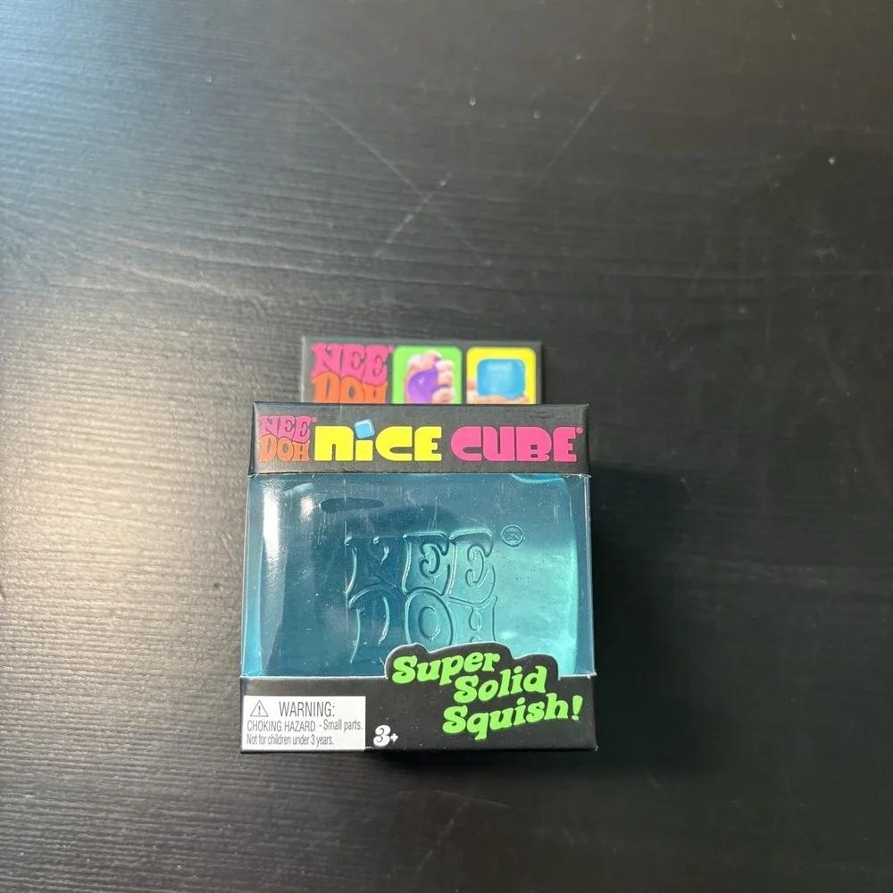 Nee Doh Nice Cube - Super Solid Squish! (Blue) - Brand New/Factory Sealed! CE